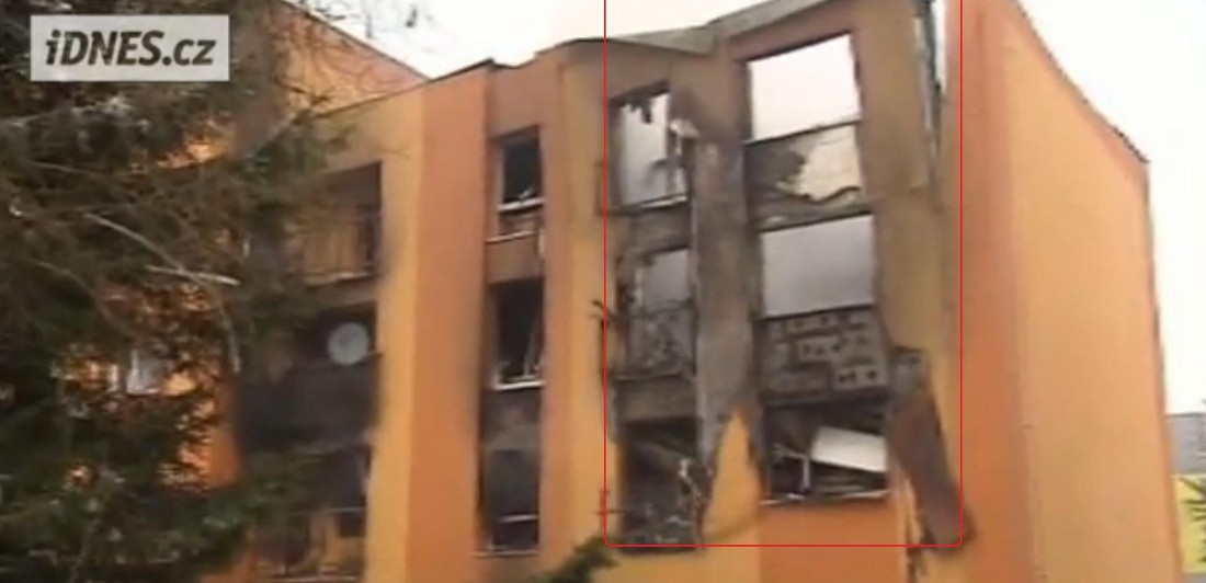 Bytový dům Frenštát pod Radhoštěm - “nehořlavý polystyren” na zatepleném domě pěkně vyhořel